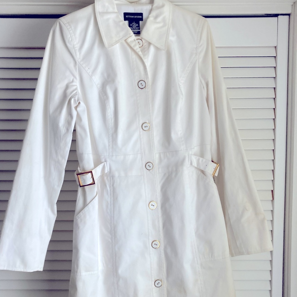 Rain coat trench white